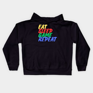 Eat, Sleep Game, Repeat (Mood Colors) Kids Hoodie